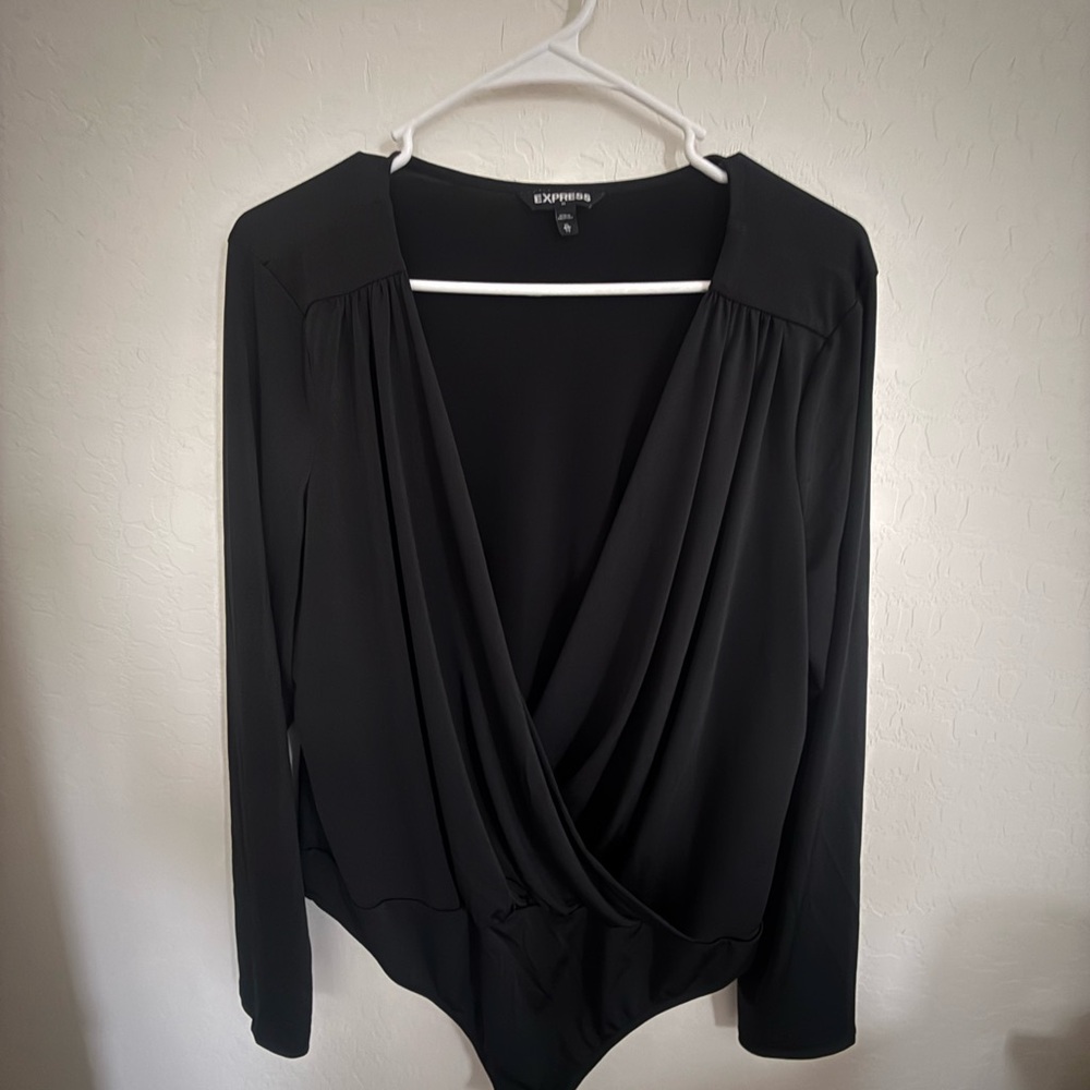 Express Women's Elegant Black Bodysuit